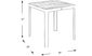 Garden View Sand Square Outdoor Bar Height Dining Table