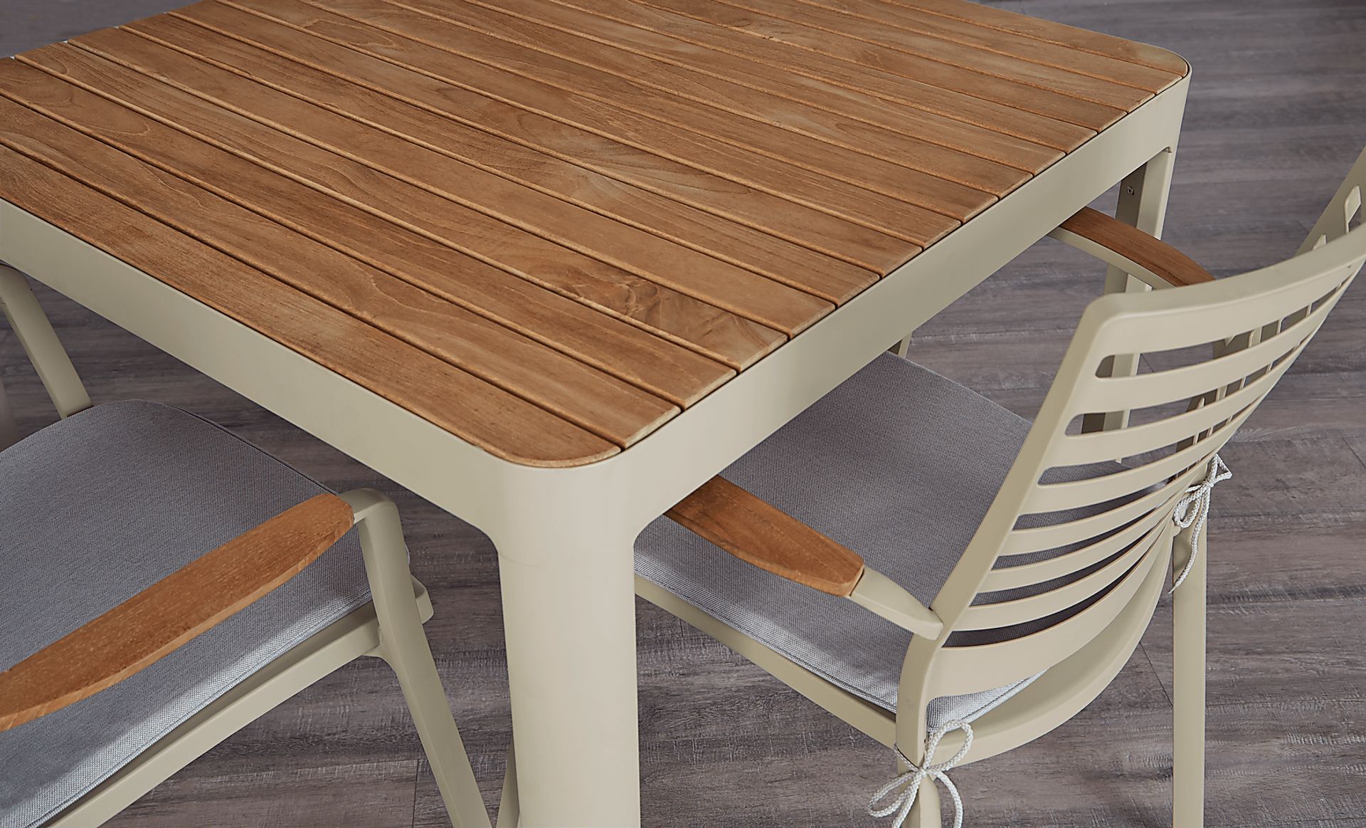 Garden View Sand 7 Pc Rectangle Outdoor Dining Set - Image 8