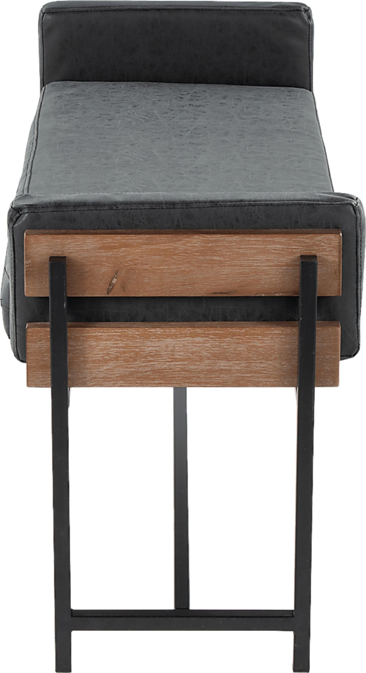 Gardencove I Black Polyurethane Fabric Bench | Rooms to Go