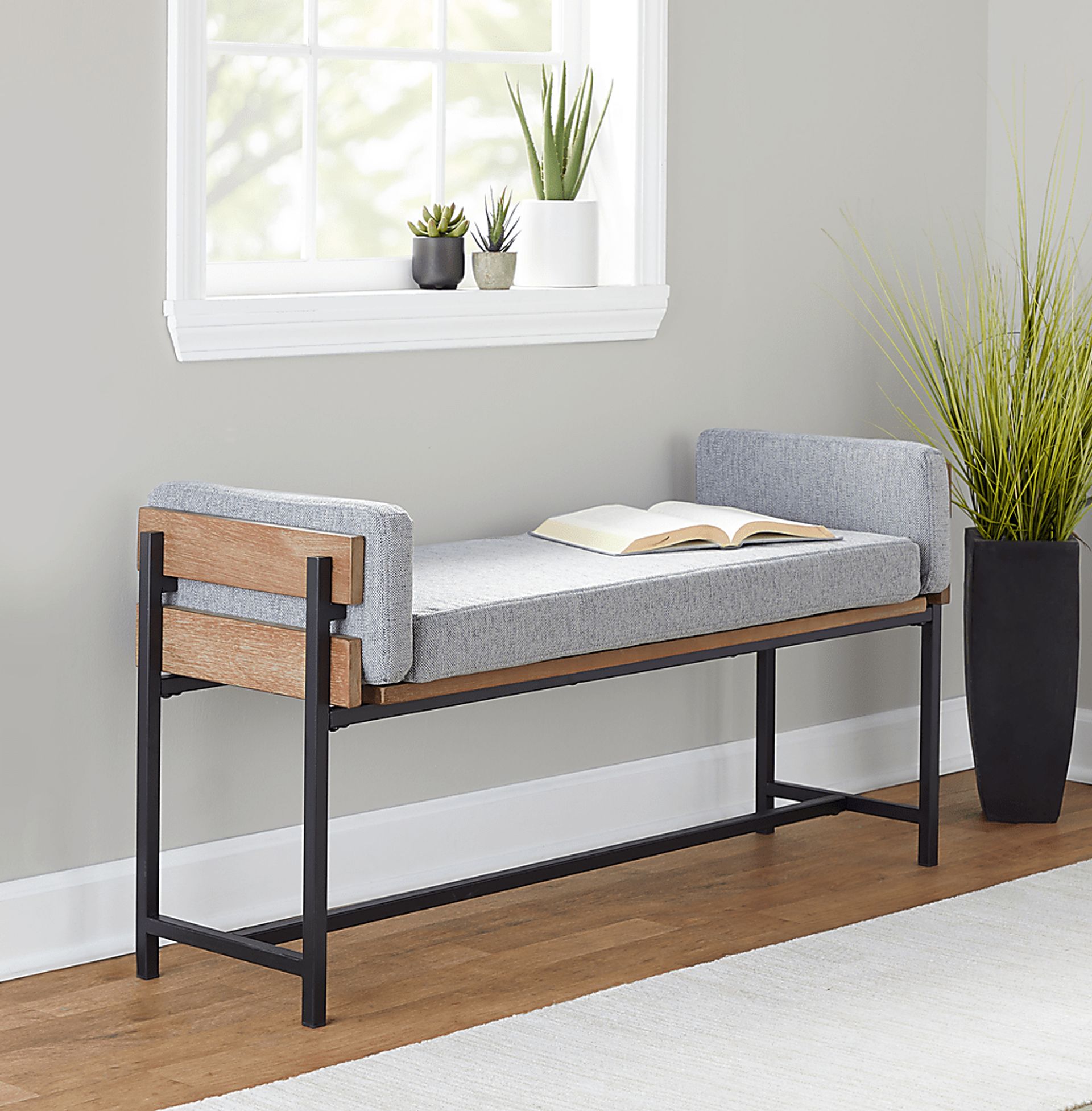 Gardencove I Gray Bench - Image 2