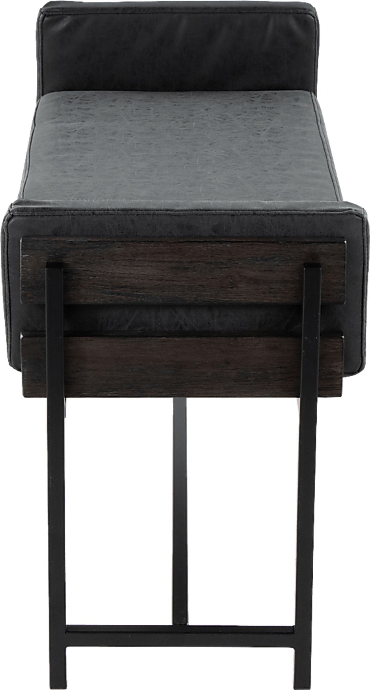 Gardencove II Black Polyurethane Fabric Bench | Rooms to Go