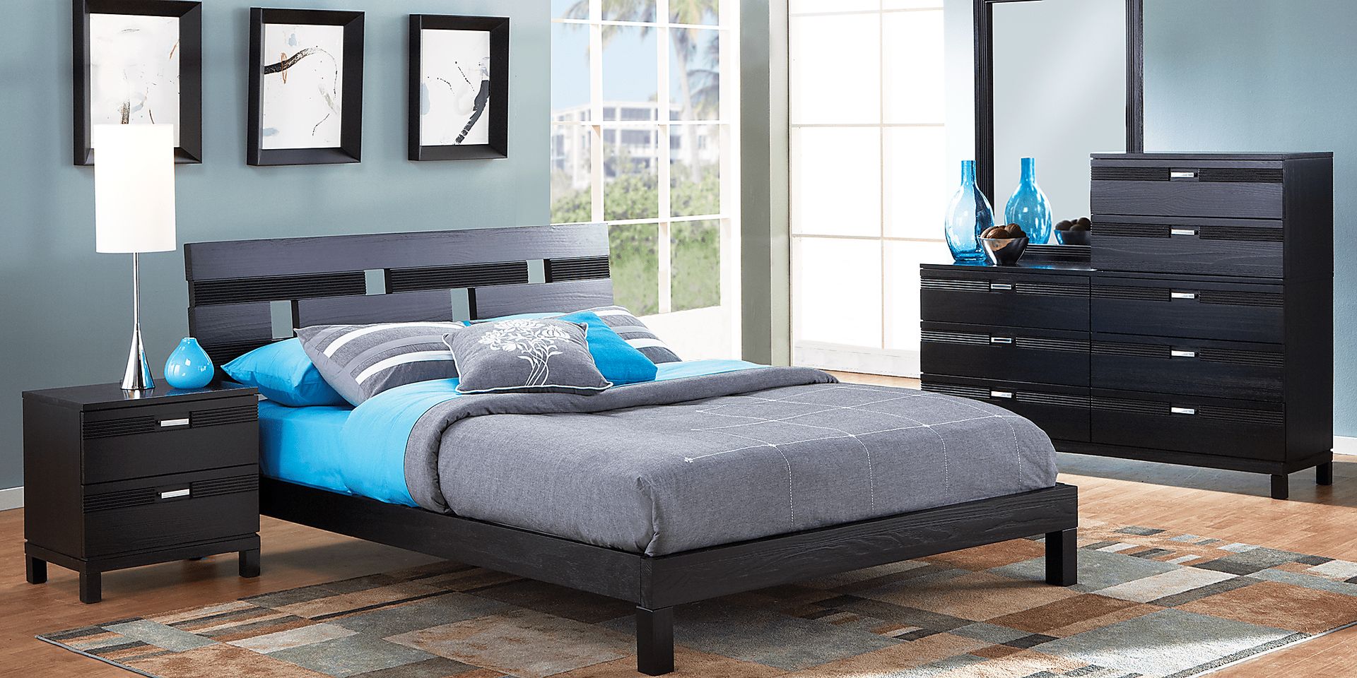 Gardenia Black 5 Pc King Platform Bedroom - Image 2