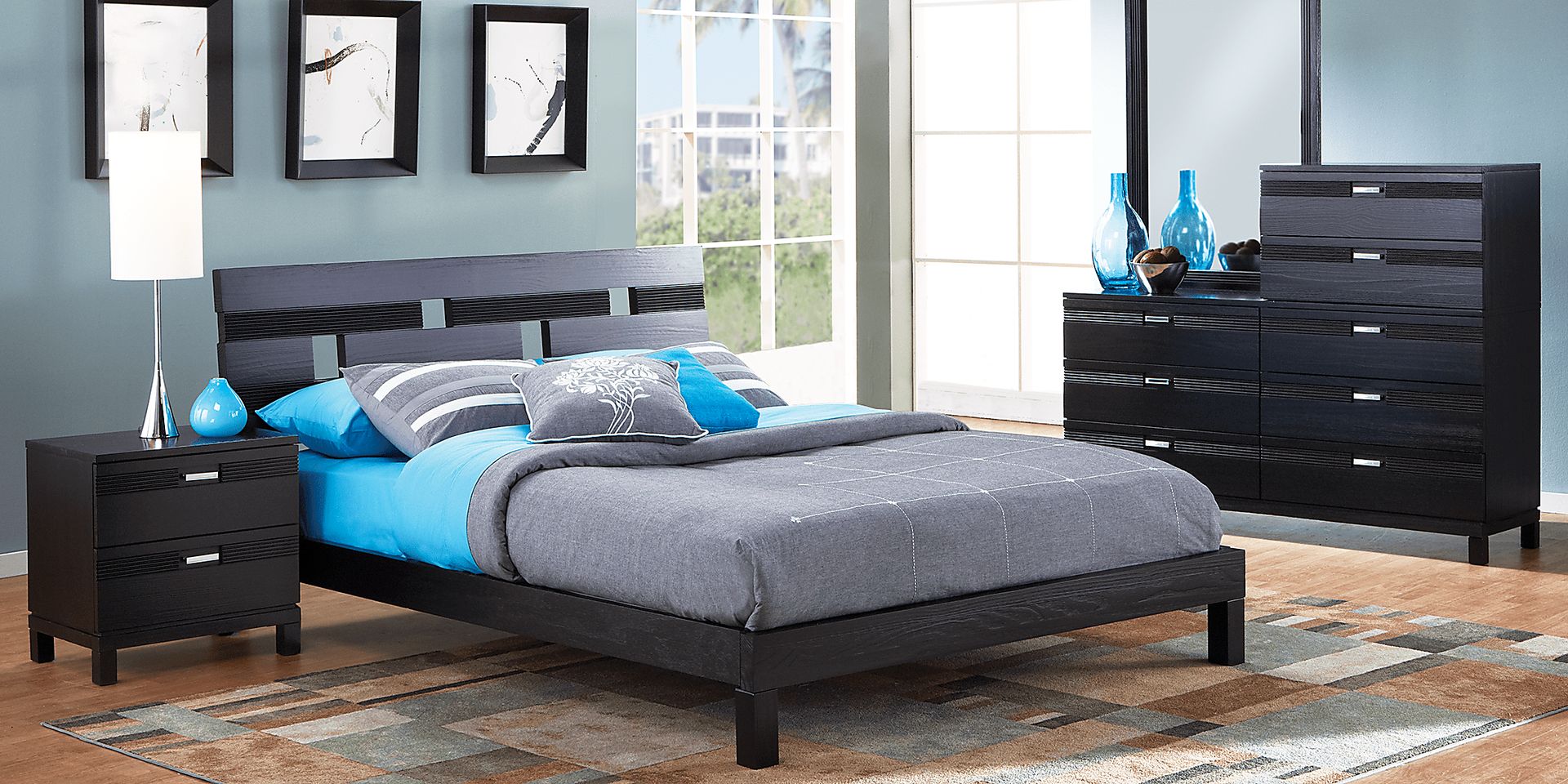 Gardenia Black 8 Pc King Platform Bedroom - Image 2