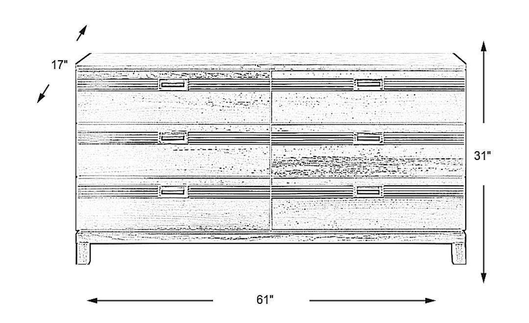 Gardenia Black Dresser