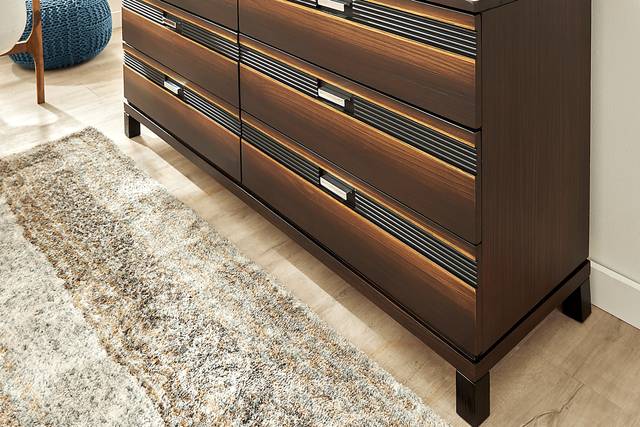 Gardenia Brown 5 Pc King Panel Bedroom - Thumbnail - Image 6