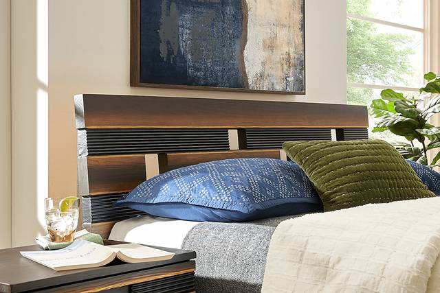 Gardenia Brown 5 Pc King Panel Bedroom - Thumbnail - Image 3