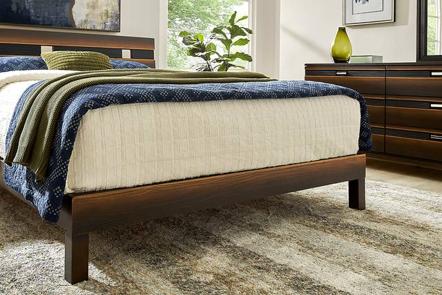Gardenia Brown 5 Pc King Panel Bedroom - Thumbnail - Image 4