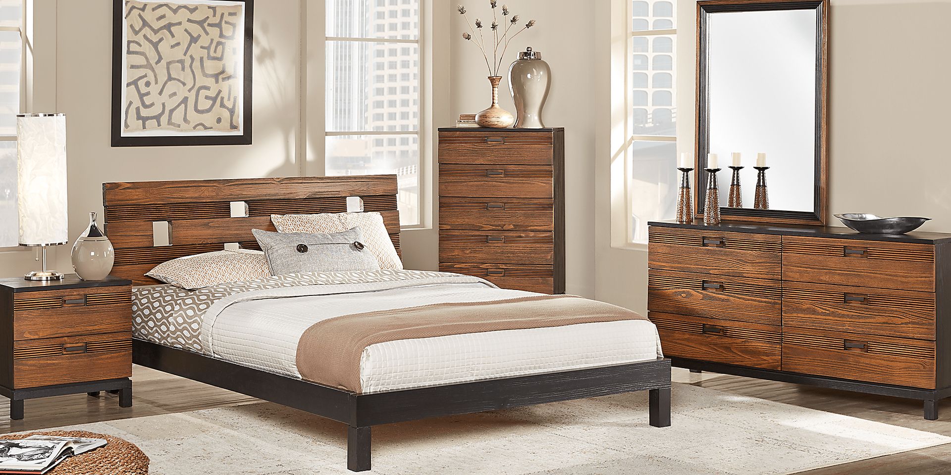 Gardenia Honey 8 Pc King Platform Bedroom - Image 1