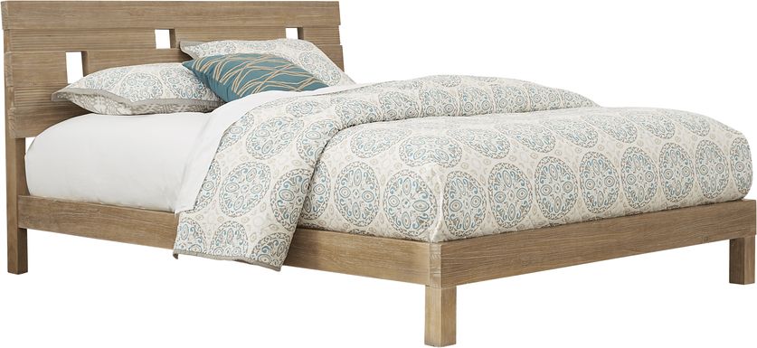 Gardenia Pecan 3 Pc King Platform Bed