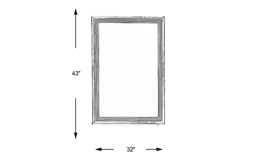 Gardenia Pecan Mirror
