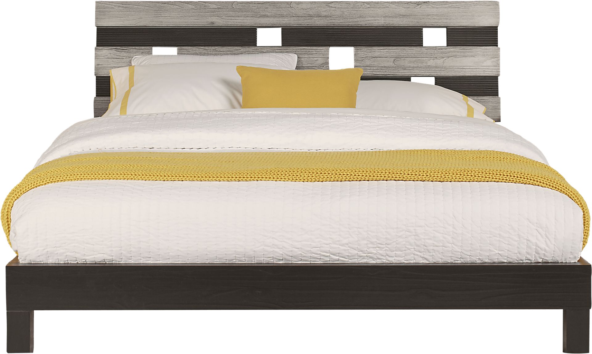 Gardenia Silver 3 Pc King Platform Bed - Image 1