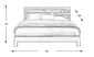 Gardenia Silver 3 Pc Queen Platform Bed