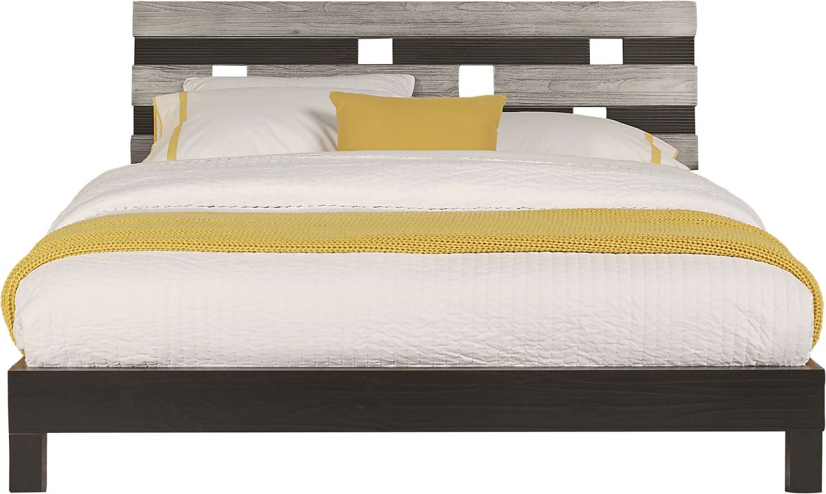 Gardenia 5 Pc Silver Gray Queen Bedroom Set With 3 Pc Queen Bed