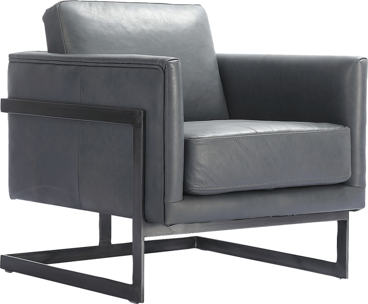 Gardenside Gray Leather Accent Chair Rooms to Go