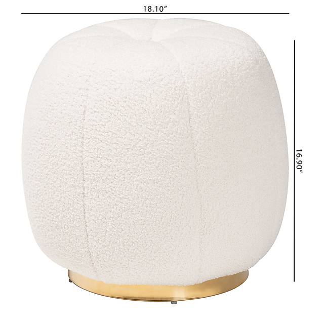 Gargonza Ivory Ottoman - Thumbnail - Image 7