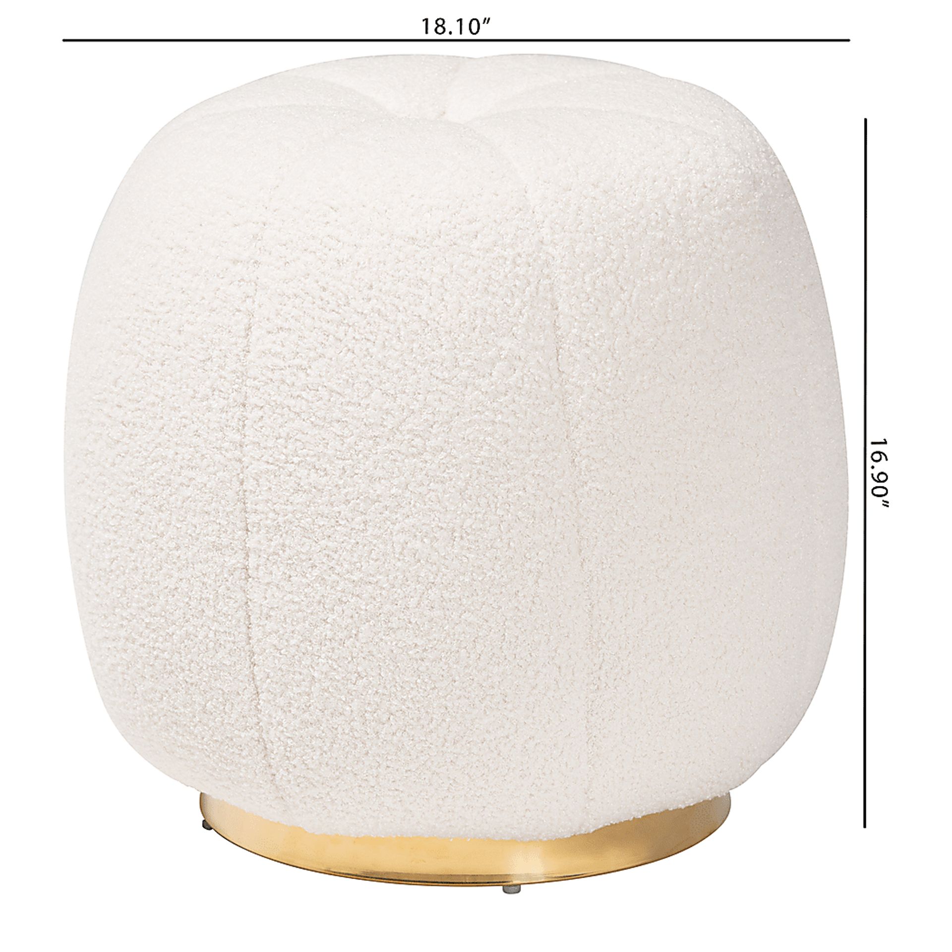 Gargonza Ivory Ottoman - Image 7
