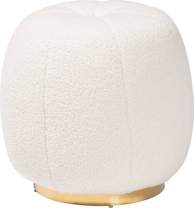 Gargonza Ivory Ottoman - Thumbnail - Image 1