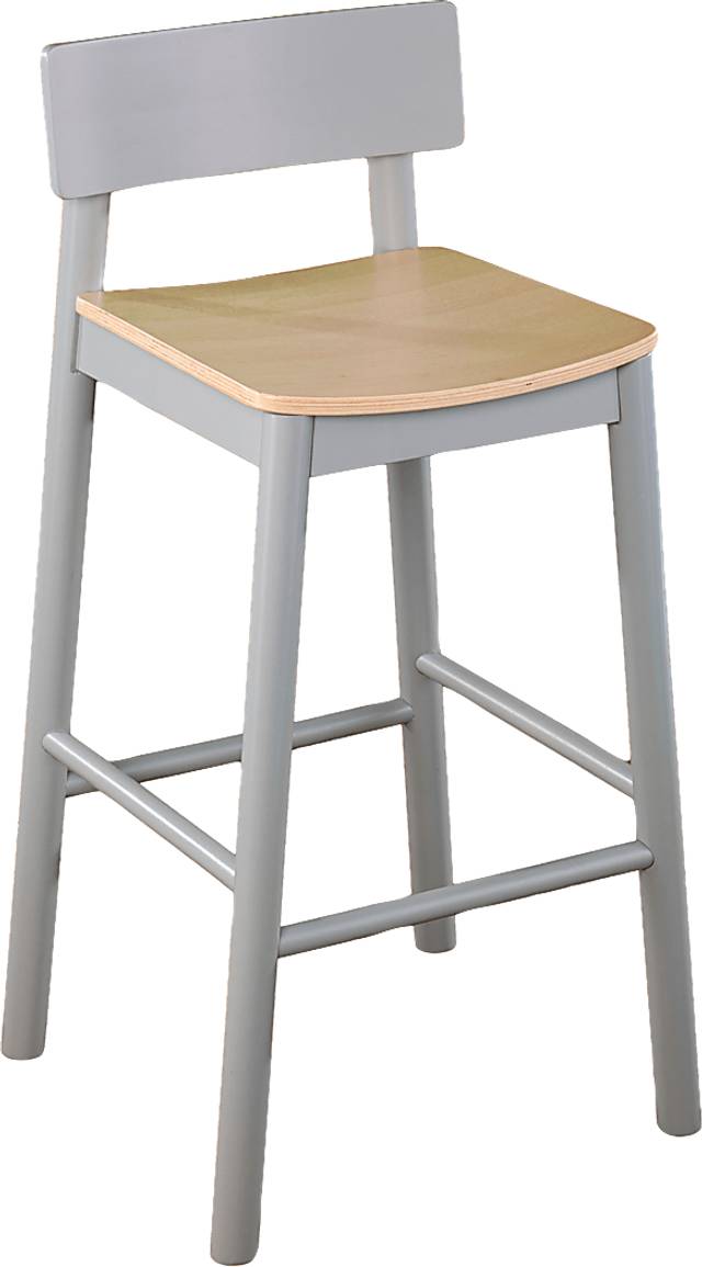 Garig Gray Barstool, Set of 2 - Thumbnail - Image 4