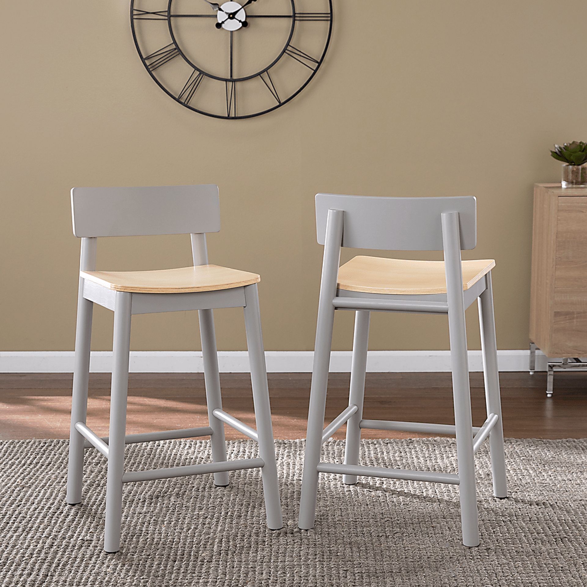 Garig Gray Counter Height Stool, Set of 2 - Image 5
