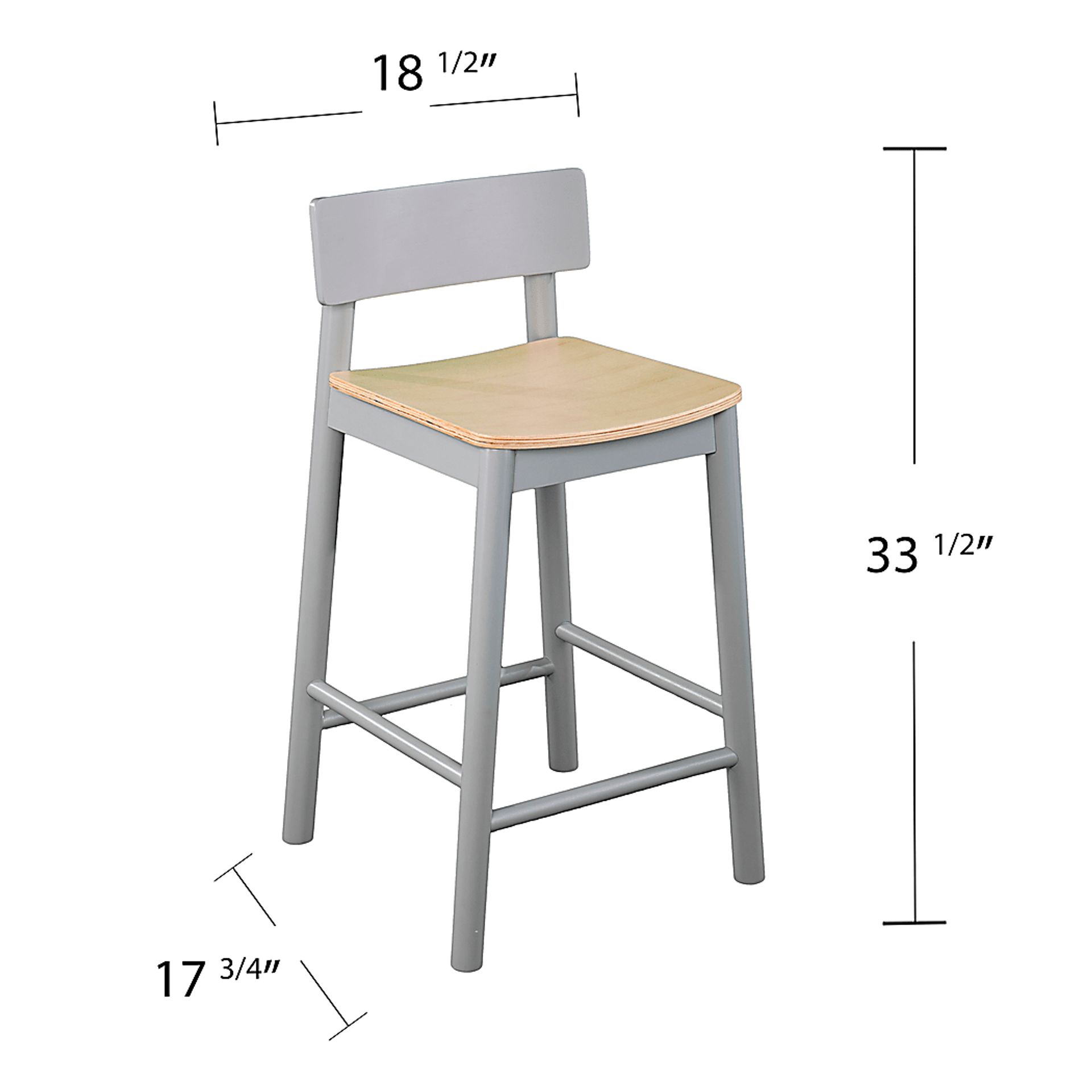 Garig Gray Counter Height Stool, Set of 2 - Image 6