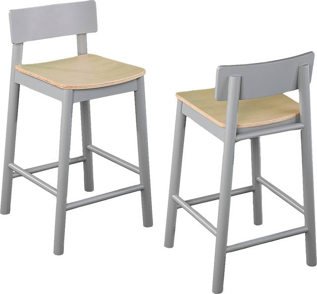 Garig Gray Counter Height Stool, Set of 2 - Thumbnail - Image 1