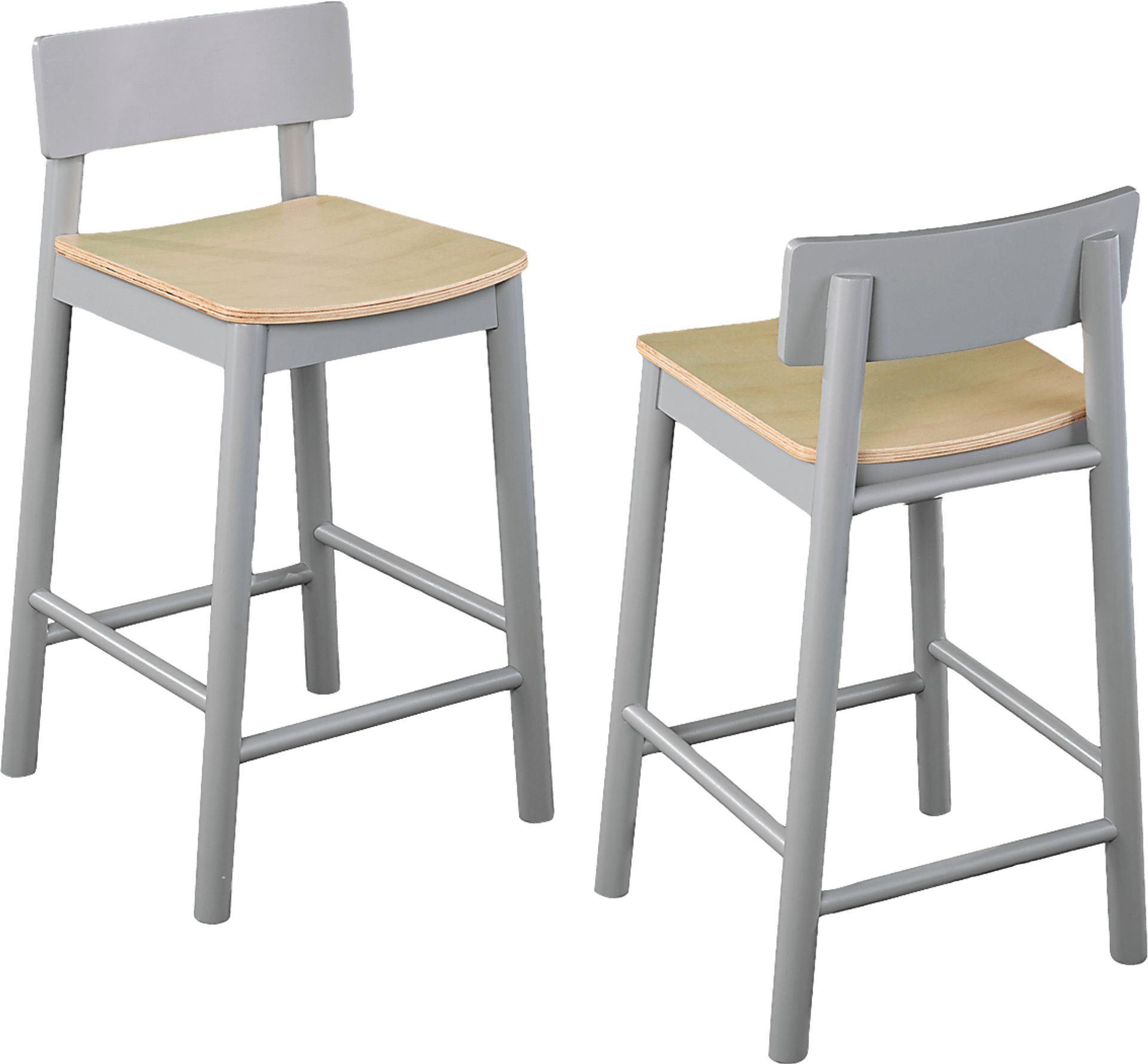 Garig Gray Counter Height Stool, Set of 2 - Image 1