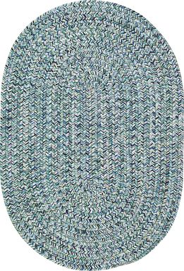 Garkani Blue 5' x 8' Oval Rug