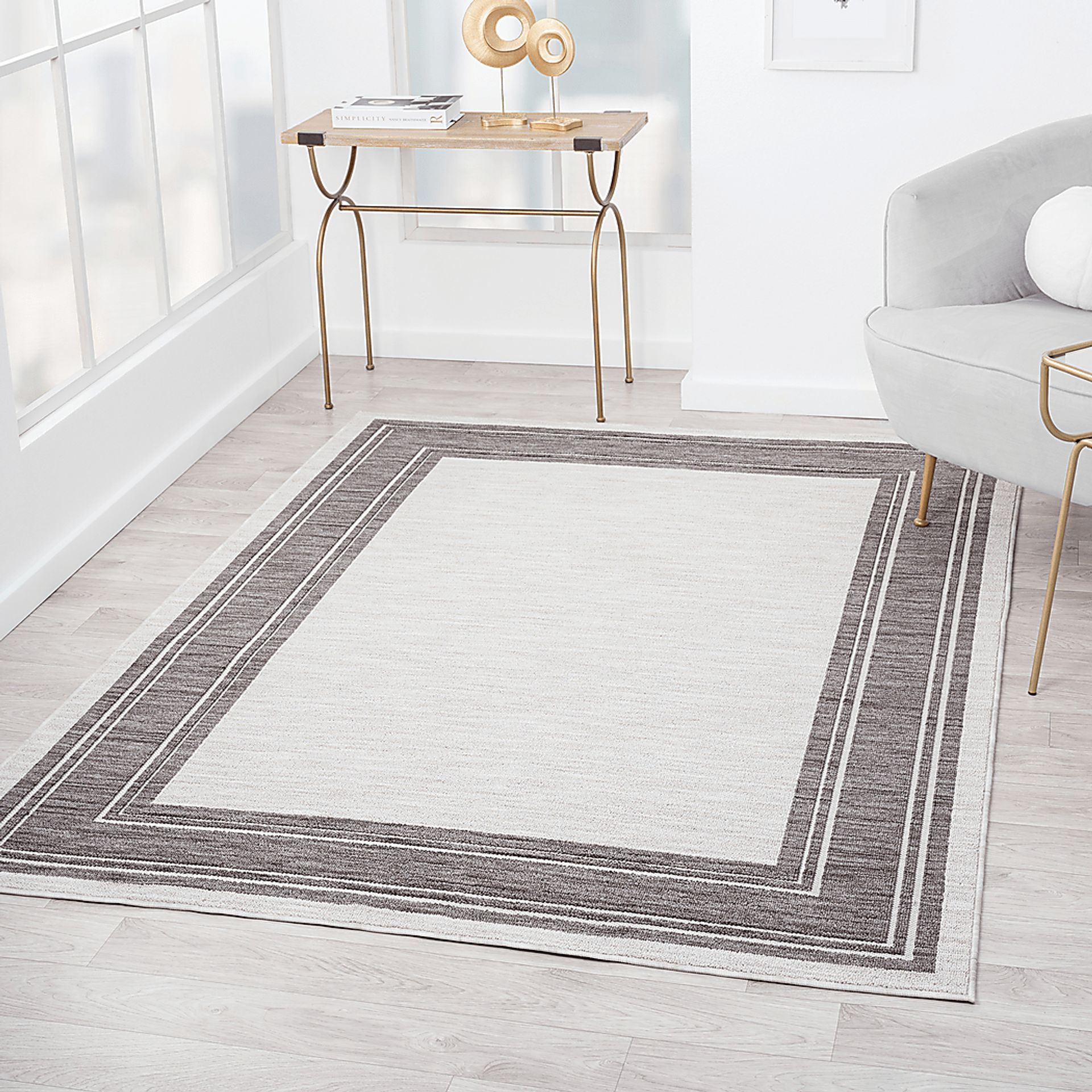 Garlaba Ivory 5' x 7' Indoor/Outdoor Rug - Image 2