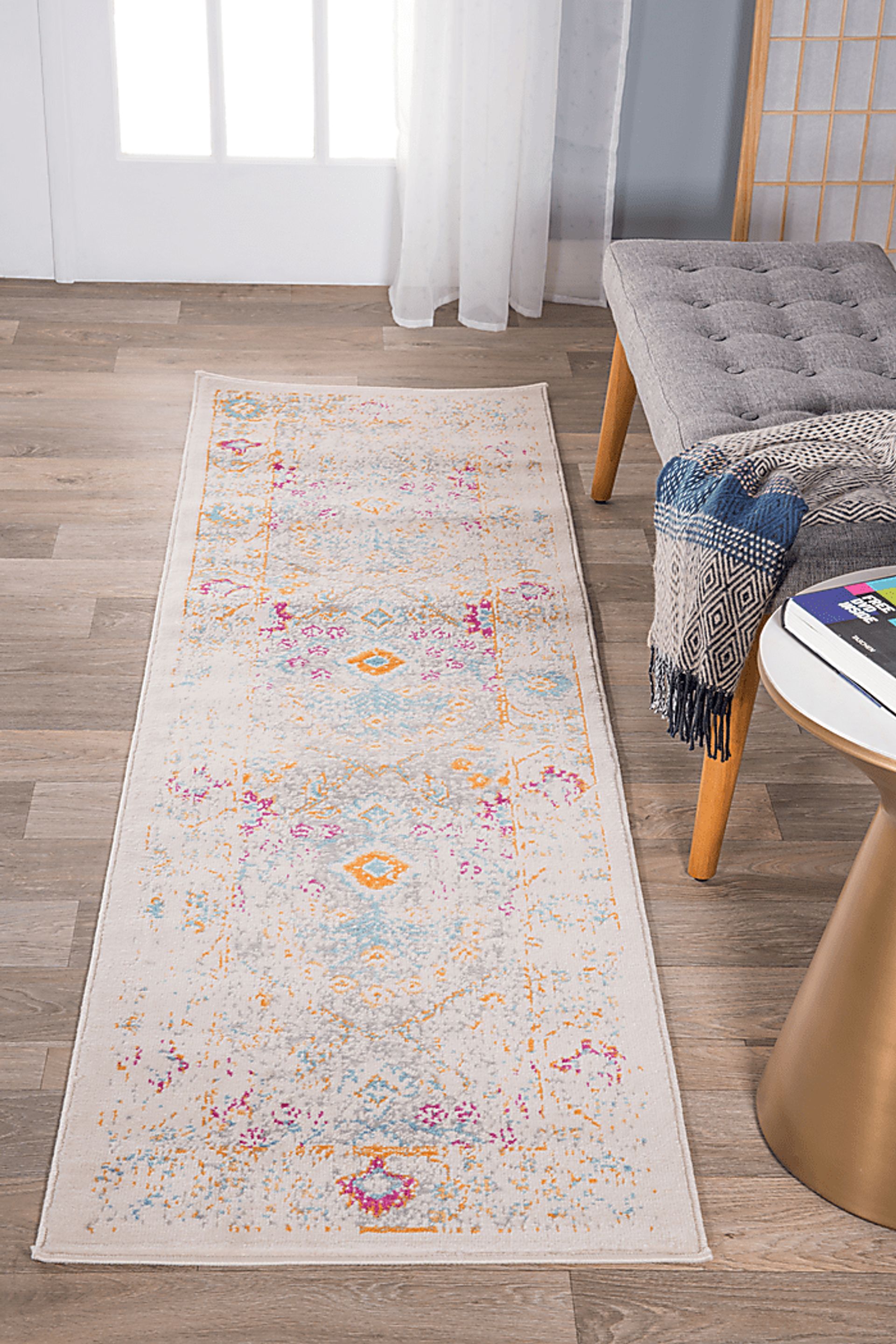 Garlon Cream 2' x 7' Runner Rug - Image 4