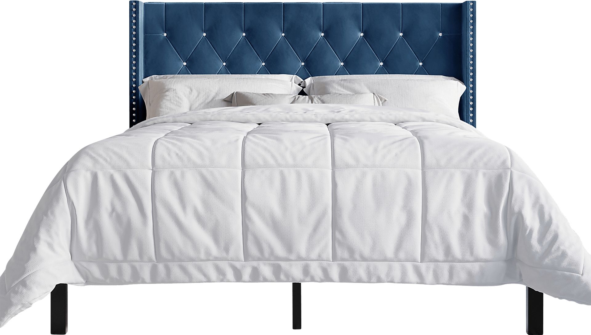 Garnetstreet Blue King Bed with 2 Nightstands - Image 4