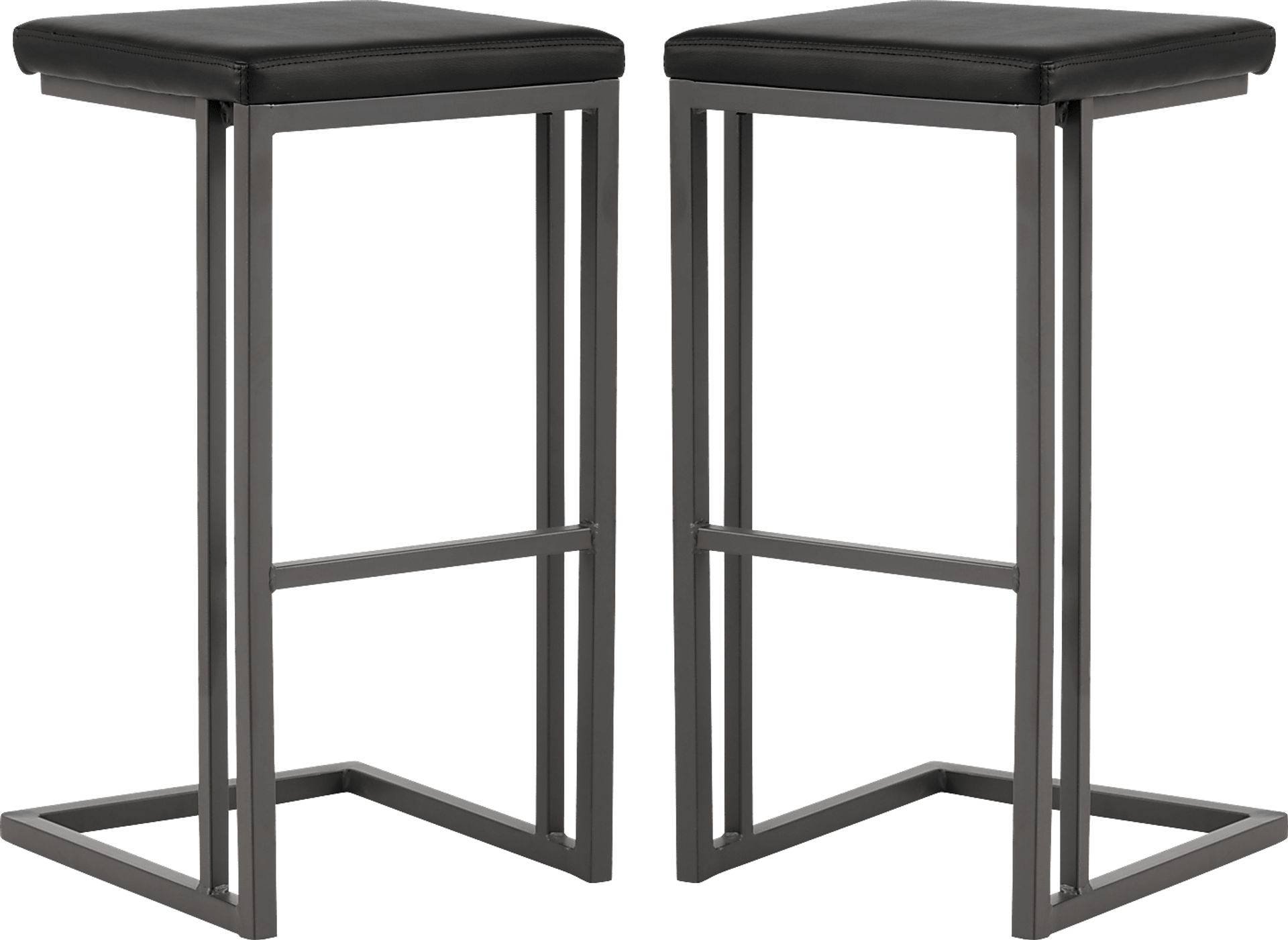 Garnett Black  Barstool, Set of 2 - Image 1