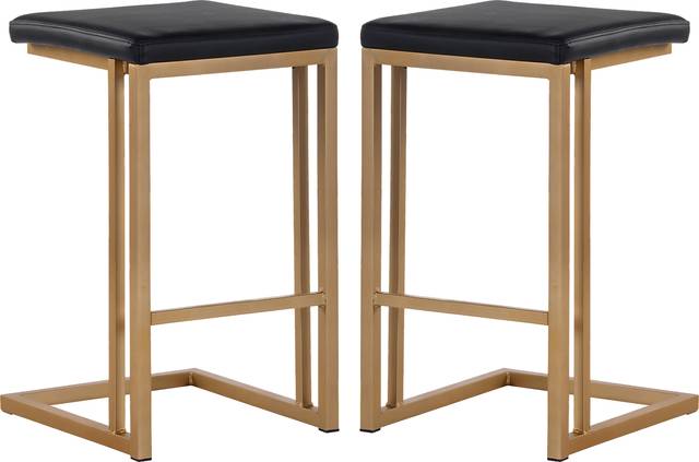 Garnett Gold Counter Height Stool, Set of 2 - Thumbnail - Image 1