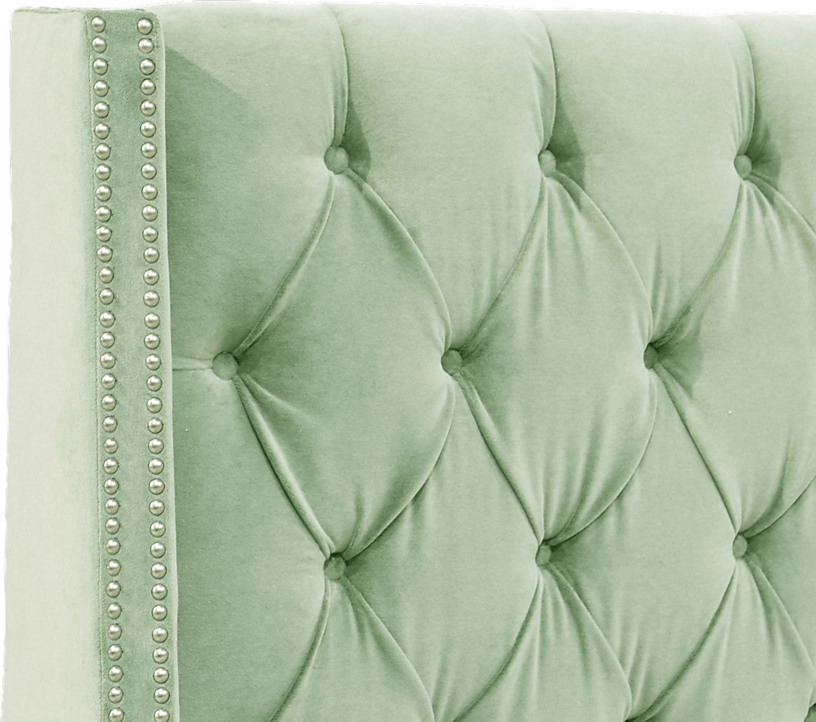 Garonne Green Twin Upholstered Headboard
