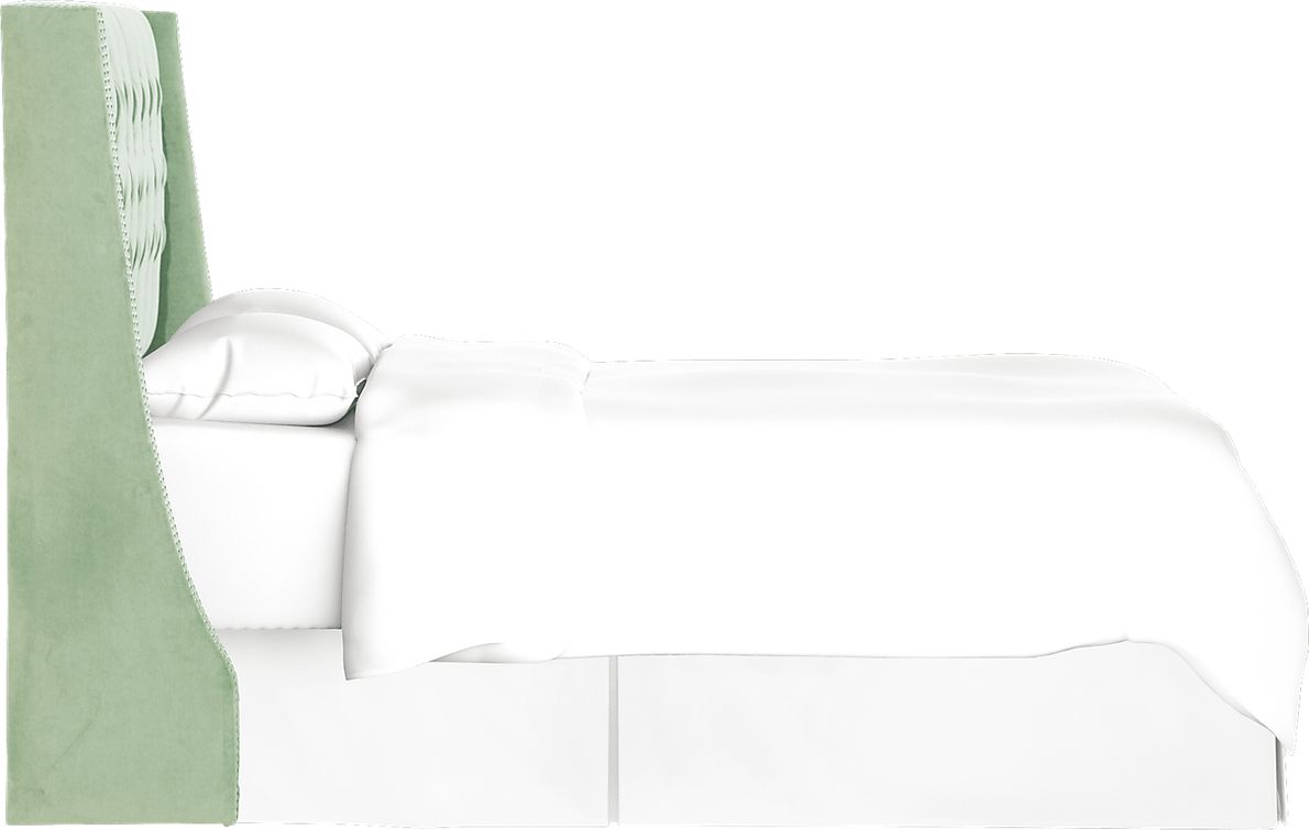 Garonne Green Queen Upholstered Headboard