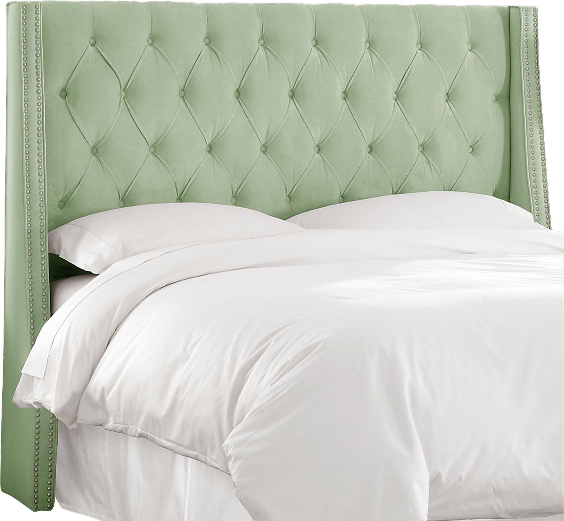Garonne Green Queen Upholstered Headboard - Image 1