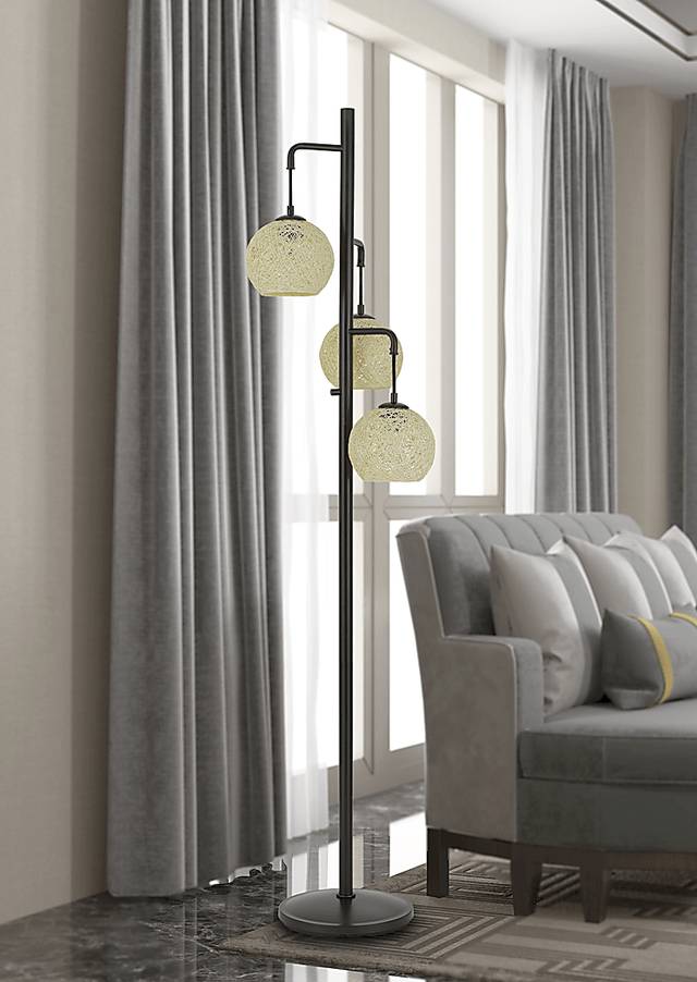 Garrell Black Floor Lamp - Thumbnail - Image 2