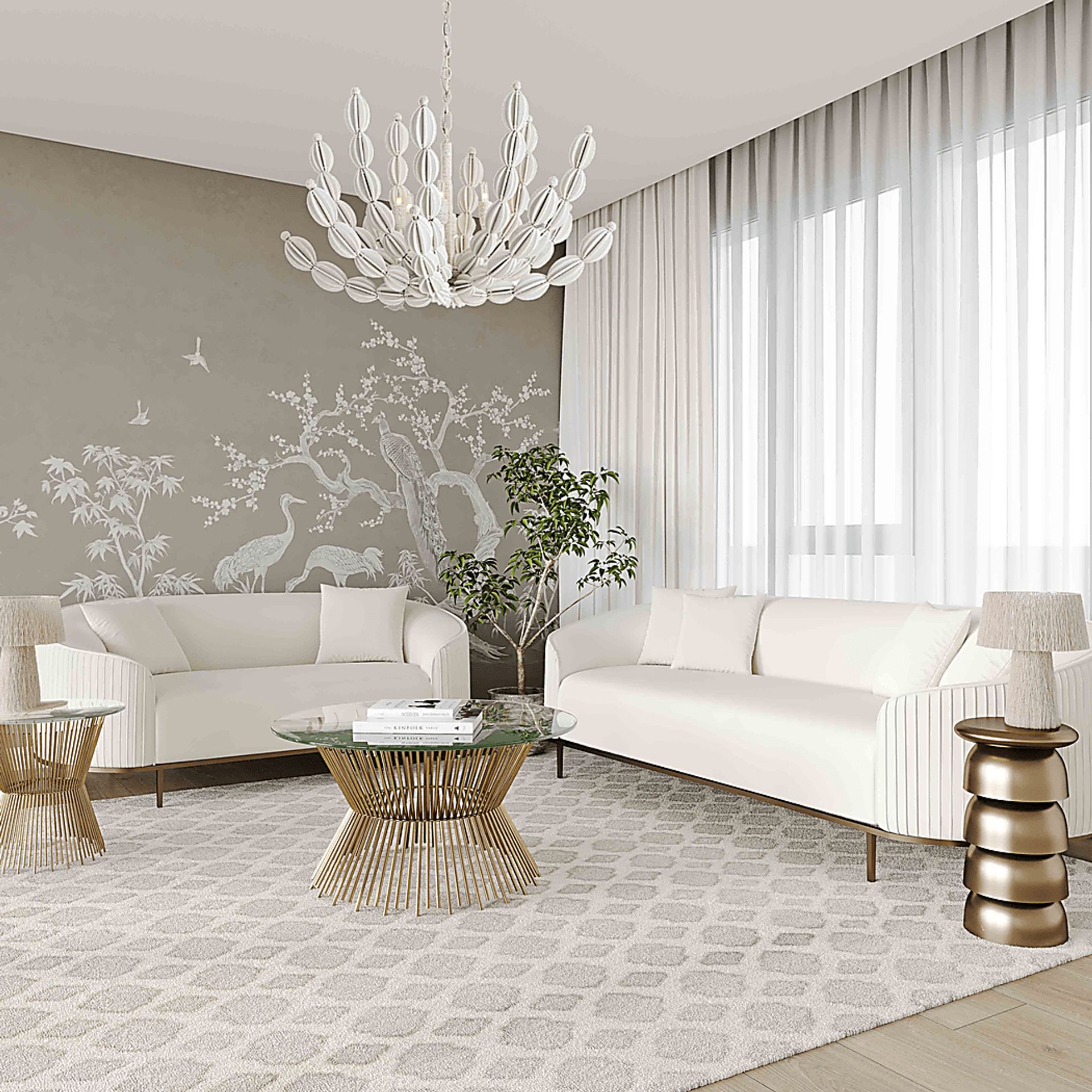 Garretsee Cream Sofa - Image 2