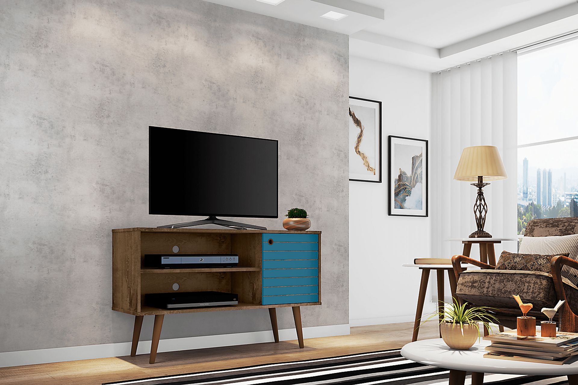 Garrion Blue 42 In. Console - Image 2
