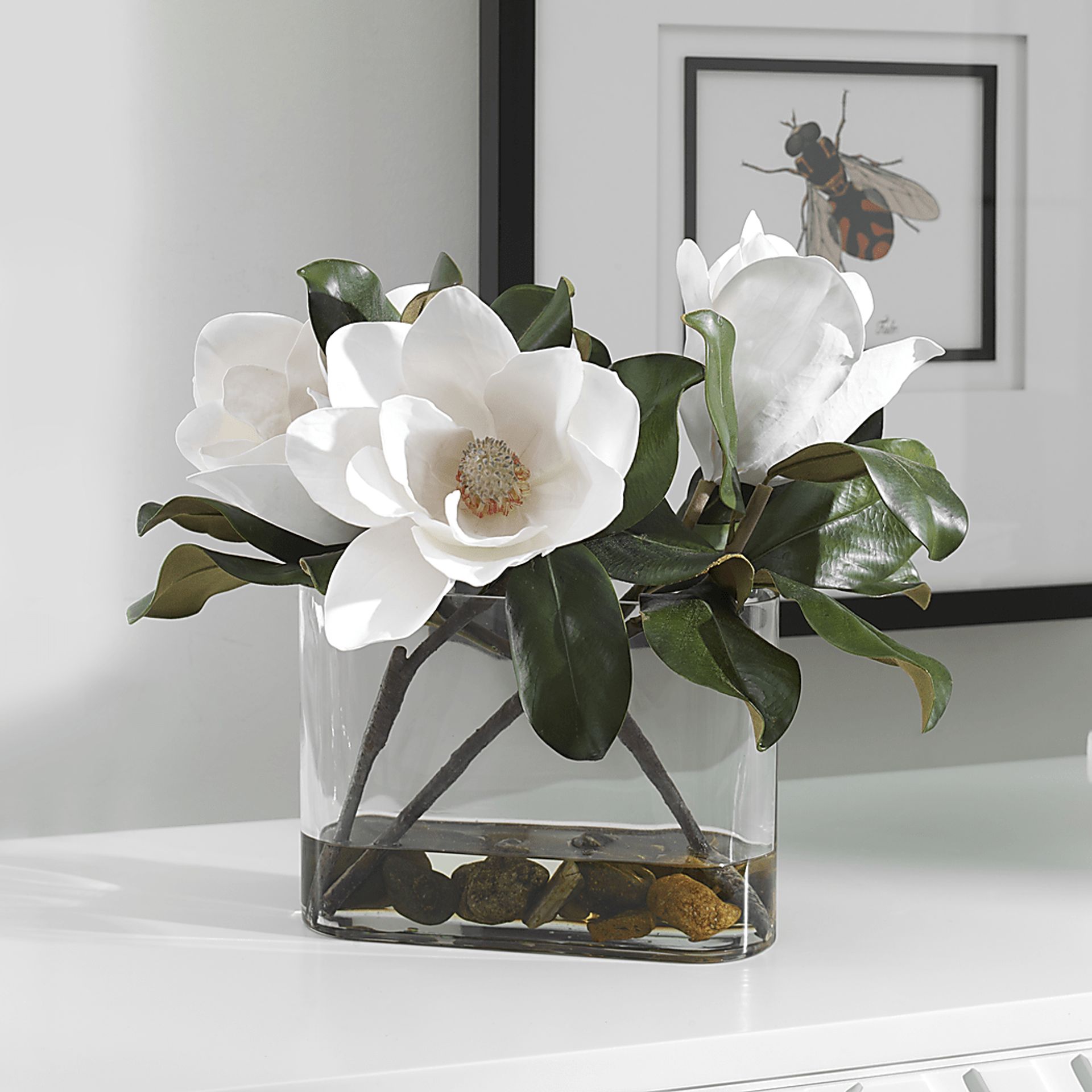 Garrity White Faux Magnolia - Image 2