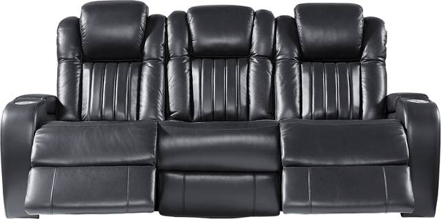 Garson Black Power Plus Reclining Sofa - Thumbnail - Image 2