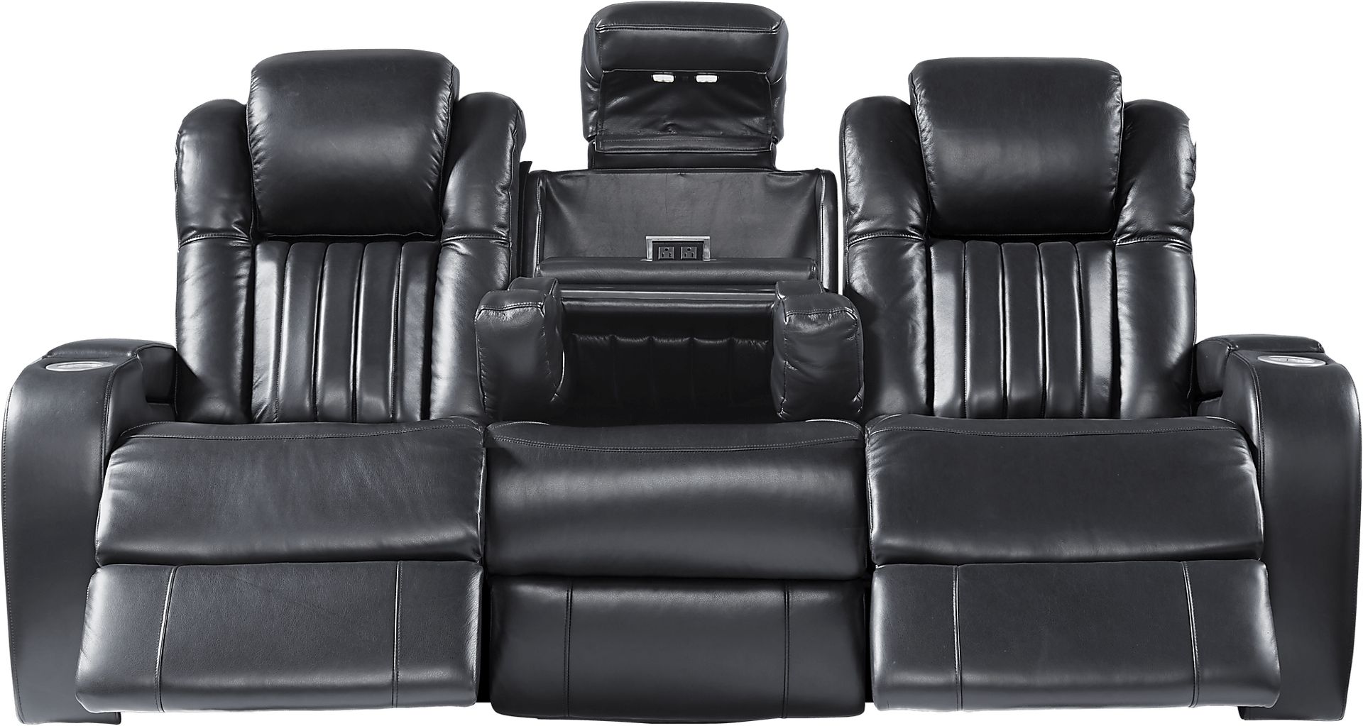Garson Black Power Plus Reclining Sofa - Image 3