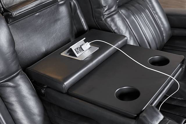 Garson Black Power Plus Reclining Sofa - Thumbnail - Image 5