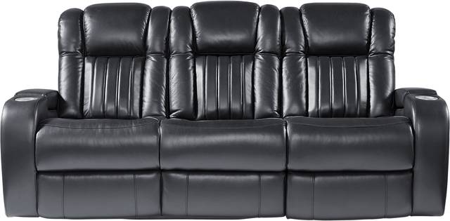 Garson Black Power Plus Reclining Sofa - Thumbnail - Image 1