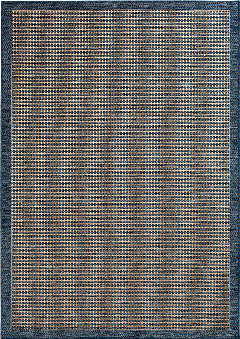 Gasha Blue 5'3 x 7'7 Indoor/Outdoor Rug