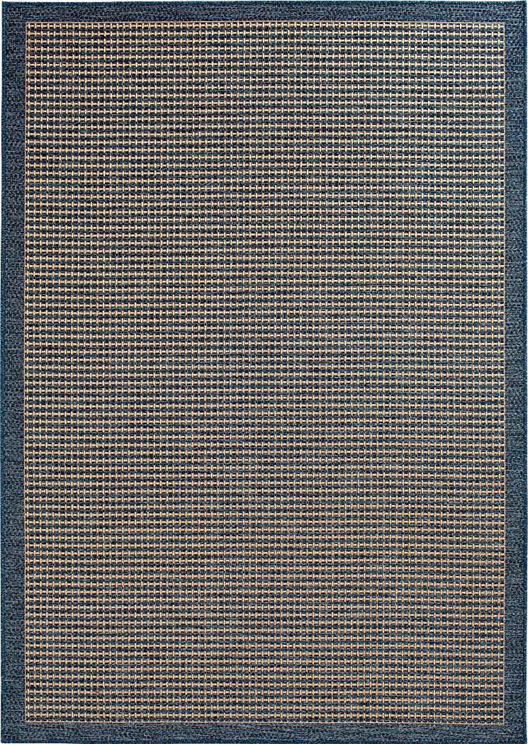 Gasha Blue 6'7 x 9'6 Indoor/Outdoor Rug