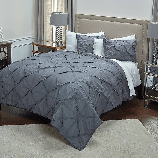 Gaspare Dark Gray King Quilt - Thumbnail - Image 1