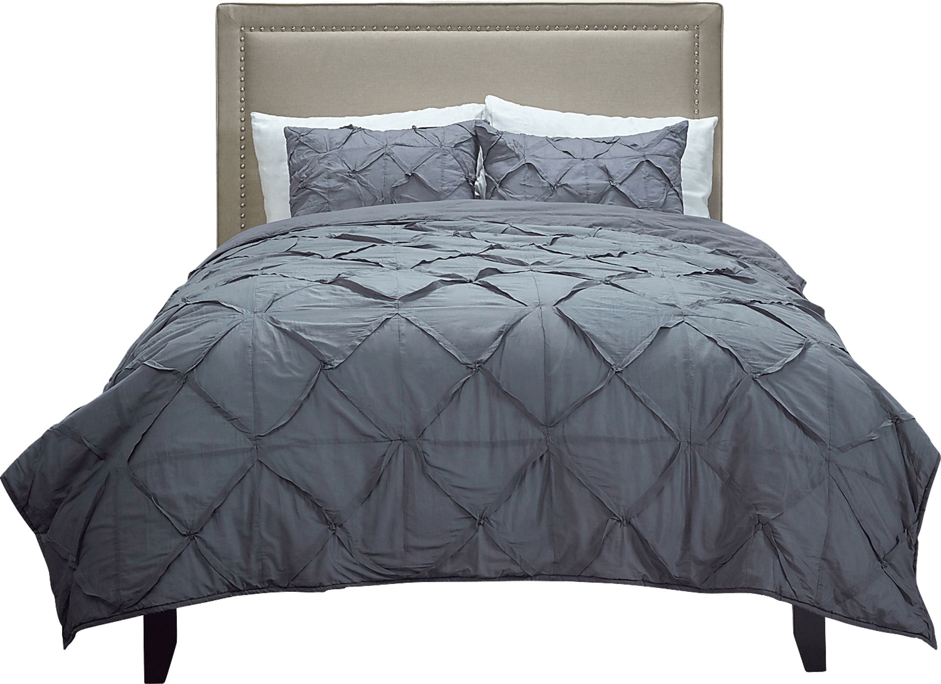 Gaspare Dark Gray Queen Quilt - Image 2