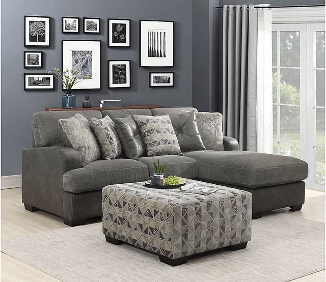 Gaspe Gray Cocktail Ottoman - Thumbnail - Image 3