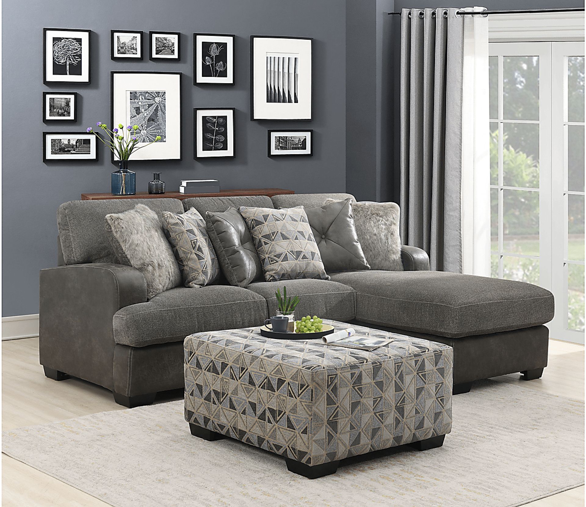 Gaspe Gray Cocktail Ottoman - Image 3