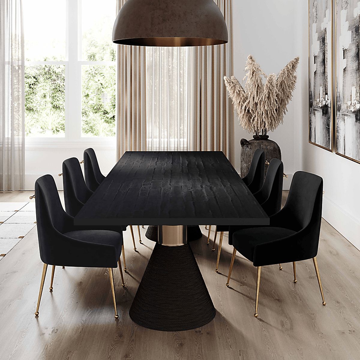 Gasteiger Black Rectangular Dining Table | Rooms to Go